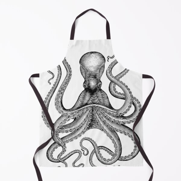 Item preview, Octopus hand drawing vintage engraving illustration designed and sold by Maartje de Volder.