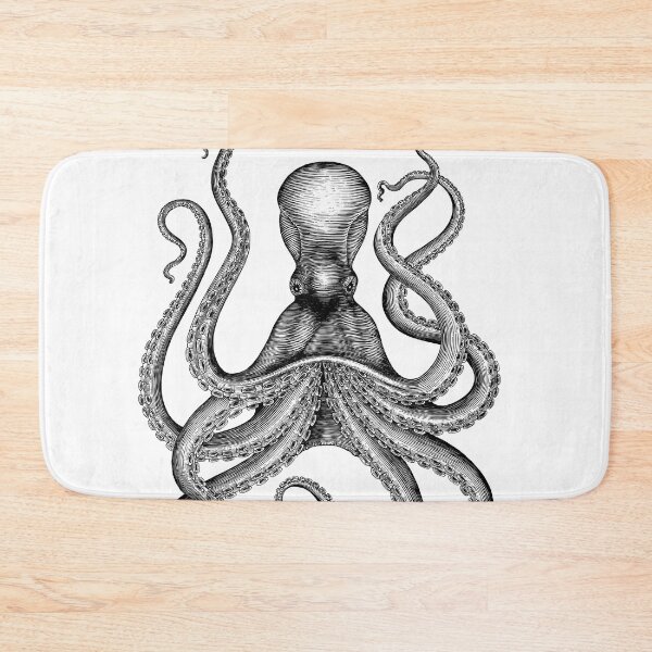Item preview, Octopus hand drawing vintage engraving illustration designed and sold by Maartje de Volder.