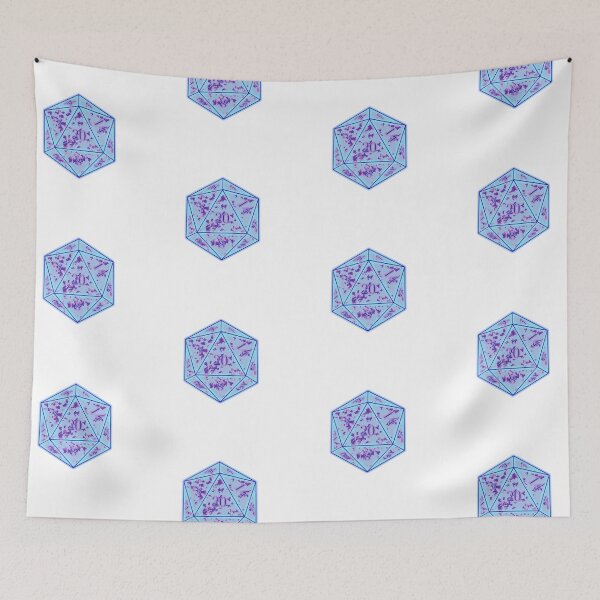 Item preview, D20 - Blue / Purple Splatter designed and sold by FaceOfBeau.