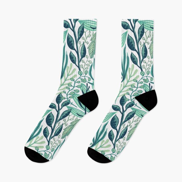 Item preview, Green floreal pattern designed and sold by akumayoshop.