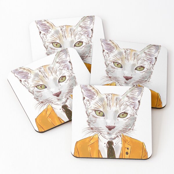 Item preview, Cat boss in an orange suit designed and sold by tqueen.