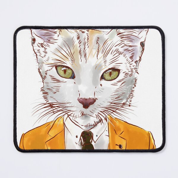 Item preview, Cat boss in an orange suit designed and sold by tqueen.