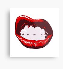Sexy Teen Mädchen Lippen Metallbild
