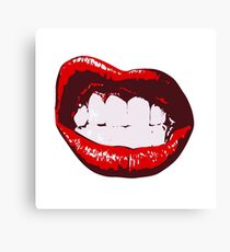 Sexy teen girl lips Canvas Print