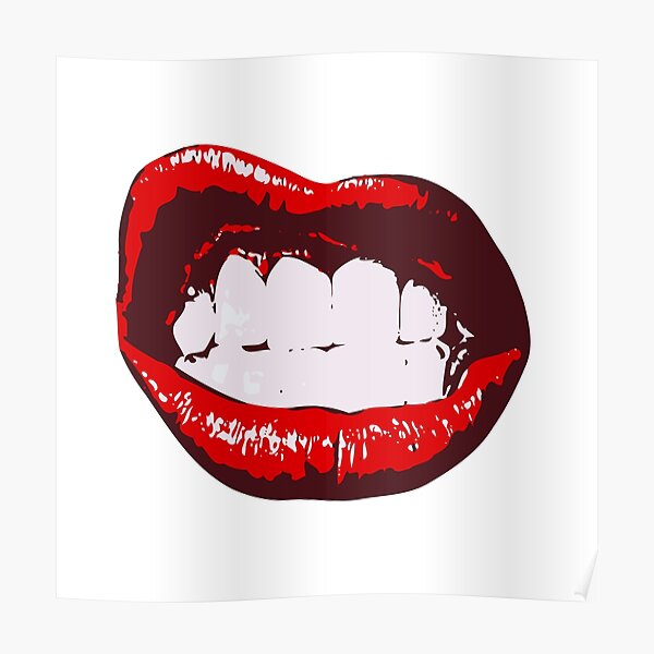 Lèvres sexy teen fille Poster