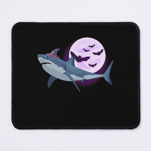 Item preview, Shark Witch Funny Sea Animal Halloween Fan designed and sold by Dressed For Duty.