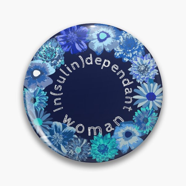 Item preview, In(sulin) dependant woman - flower blue circle designed and sold by SalxSal.