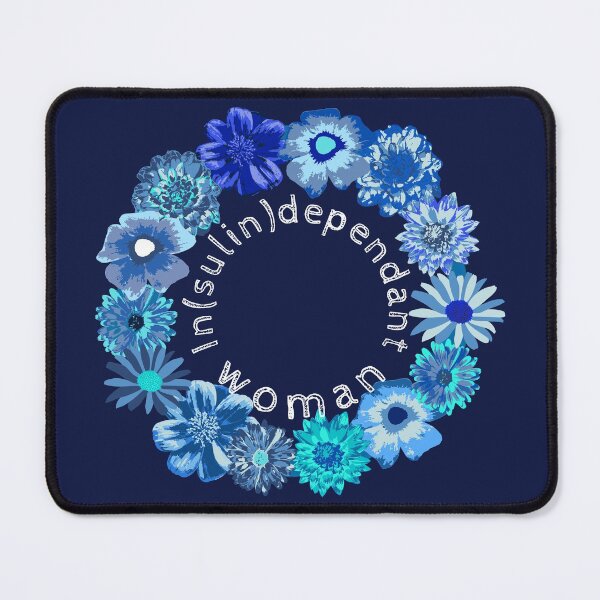 Item preview, In(sulin) dependant woman - flower blue circle designed and sold by SalxSal.