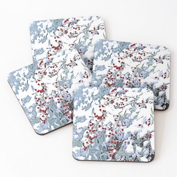 Item preview, Winter Landscape Mountain ash in the snow Сolor print designed and sold by artdragongift 15.