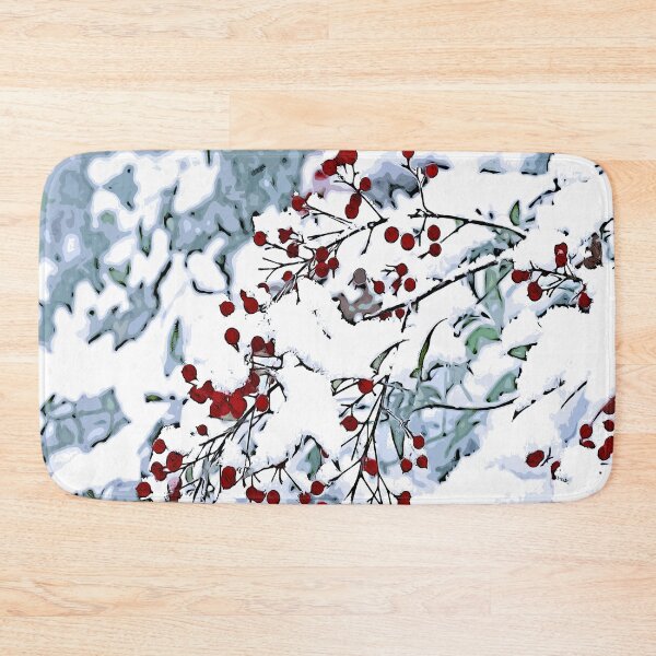 Item preview, Winter Landscape Mountain ash in the snow Сolor print designed and sold by artdragongift 15.