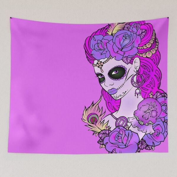 Item preview, Skull with floral designed and sold by NyengRepublic.