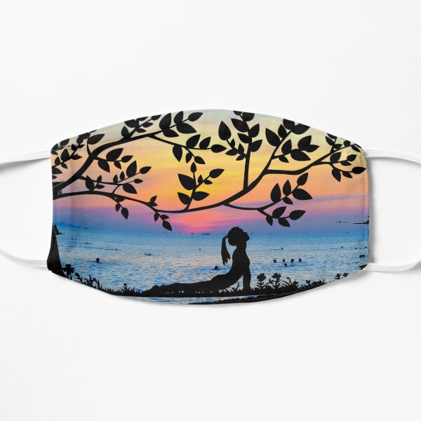 Yoga Under A Tree Flat Mask
