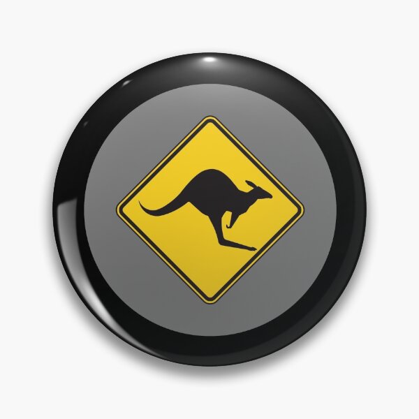 Item preview, Kangaroo Road Sign Funny Animals grey Funny Aussie Icon Australian Gift designed and sold by Hyper-Field.