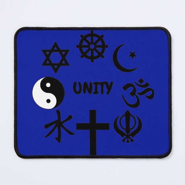 Item preview, Unity Of Religion Black Clipart Symbols In Blue designed and sold by LuckyKermit.