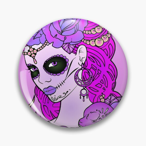 Item preview, Skull with floral designed and sold by NyengRepublic.