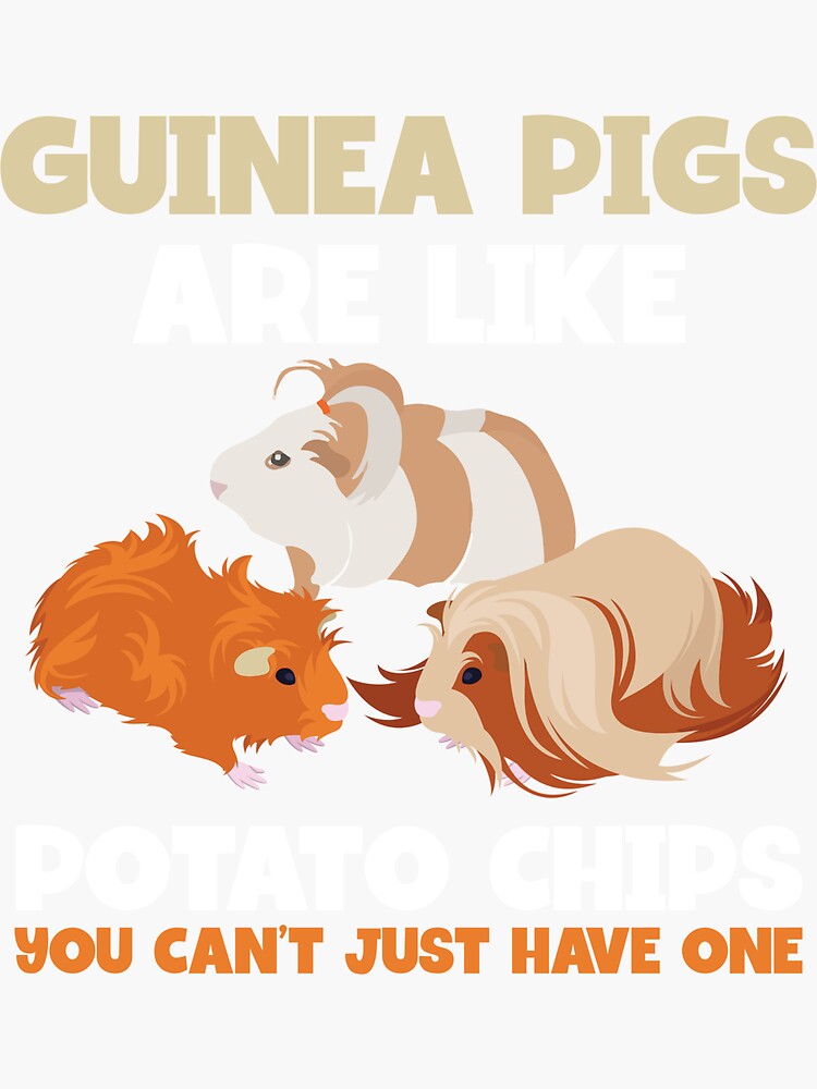 "Guinea Pigs are like Potato Chips" Sticker for Sale by LonesomeFox