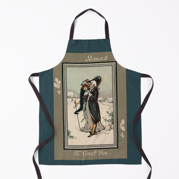 Item preview, Vintage Victorian couple Xmas greetings designed and sold by aapshop.