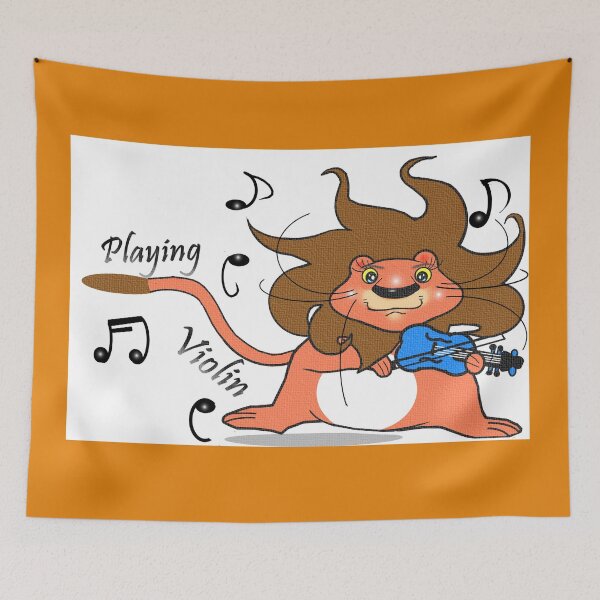 Item preview, Lion Playing Violin  designed and sold by Shirley cute art .