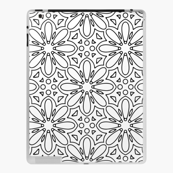 Patterns On Ceramic Tile Flowers iPad Skin