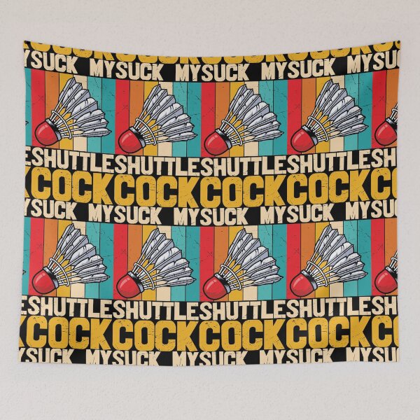 Item preview, Suck My Shuttlecock - Badminton Humor designed and sold by SewnMemories.