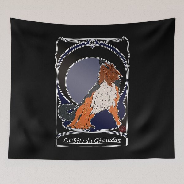 Item preview, La Bete du Gevaudan - Lozere Ardeche folklore designed and sold by Ukiyograph.