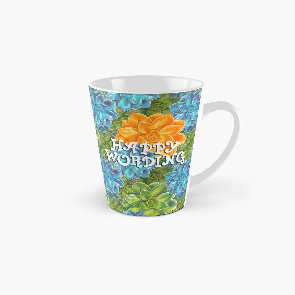 Happy Wording Succulent Mug