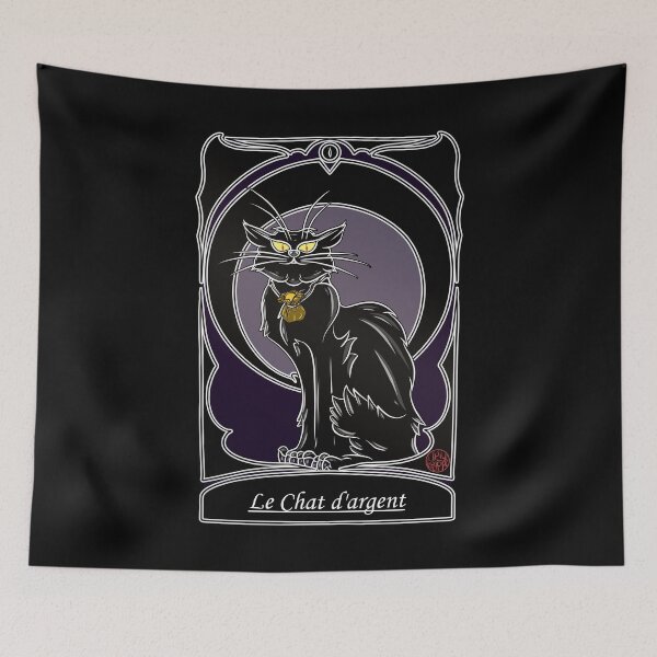 Item preview, Folklore silver cat Brittany Gascony Provence designed and sold by Ukiyograph.