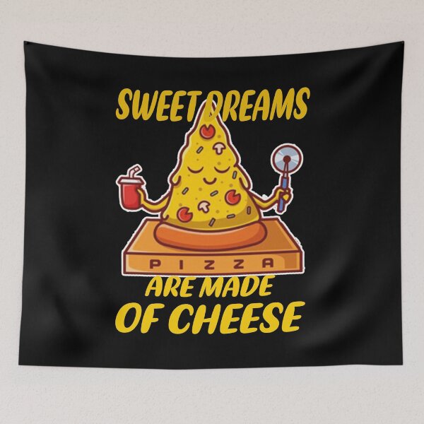 Item preview, sweet dreams are made of cheese Cute pizza yoga meditation, FOOD LOVERS , GIFT FOR FOODIES   designed and sold by justbejoker.