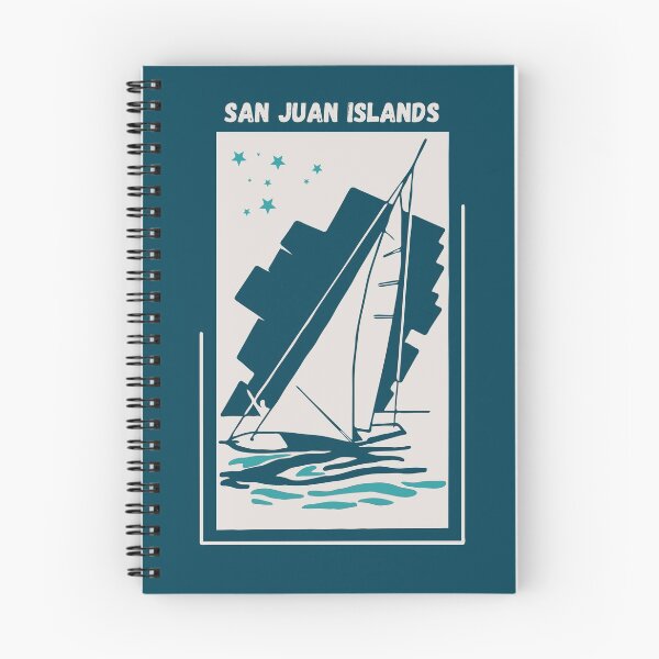 Item preview, San Juan Islands in Washington State, Salish Sea USA - Vintage Sailing Windsurfing Poster designed and sold by Vintage-TM.