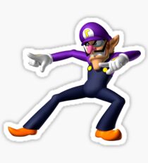waluigi finger guns Sticker