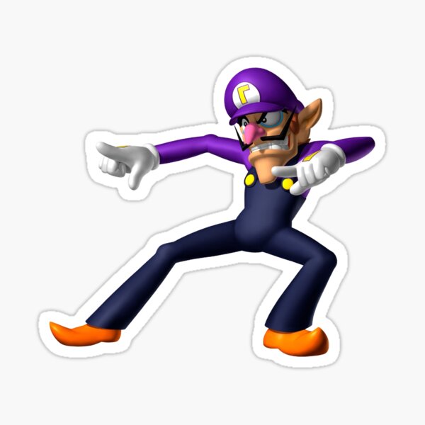waluigi finger guns Sticker