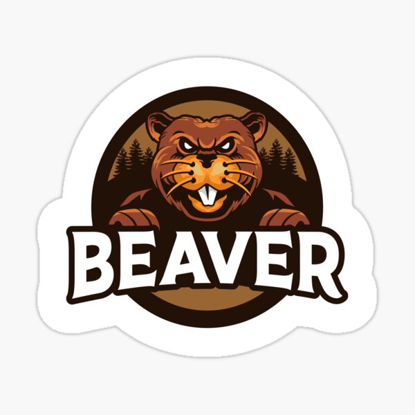 "Angry Beaver sticker " Sticker for Sale by Stickershut Redbubble