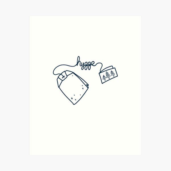 Item preview, Hygge Tea Bag Hand Lettered designed and sold by Huhnerdieb Apparel.