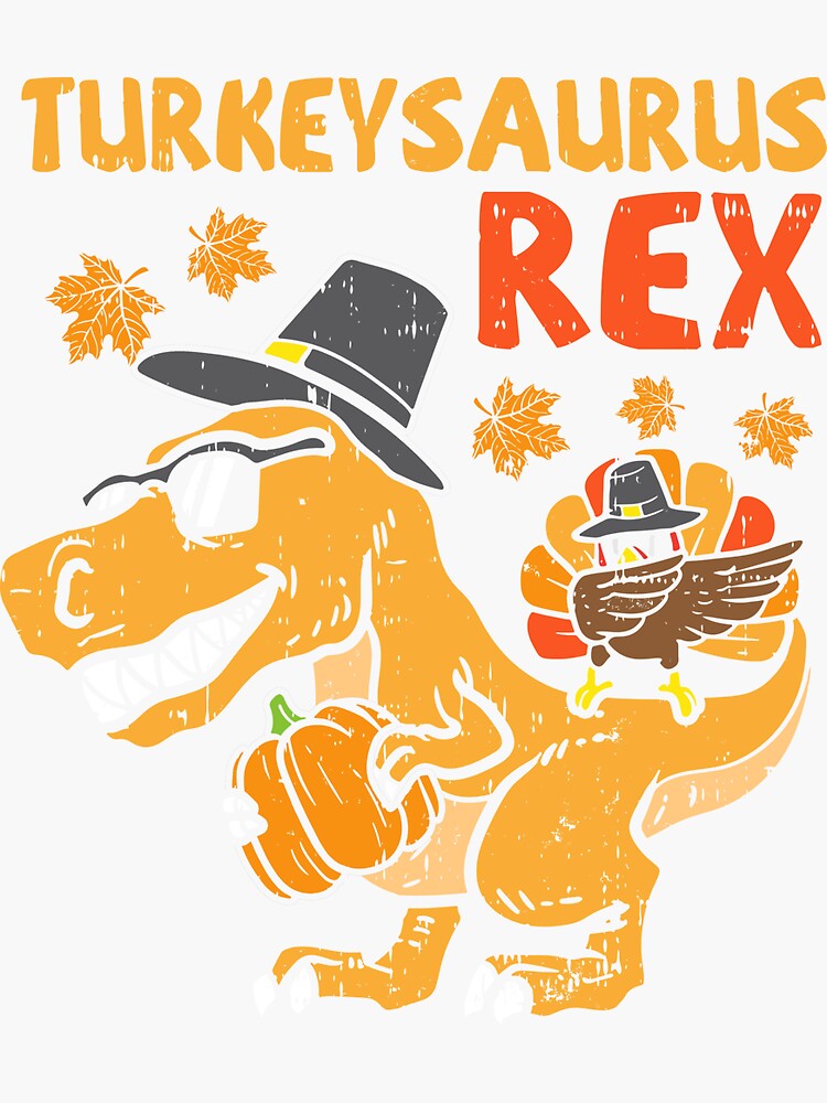 Kids Turkeysaurus Rex Dino Dinosaur Thanksgiving Baby Toddler Boys