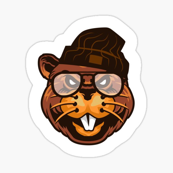 "Angry Beaver sticker " Sticker for Sale by Stickershut Redbubble