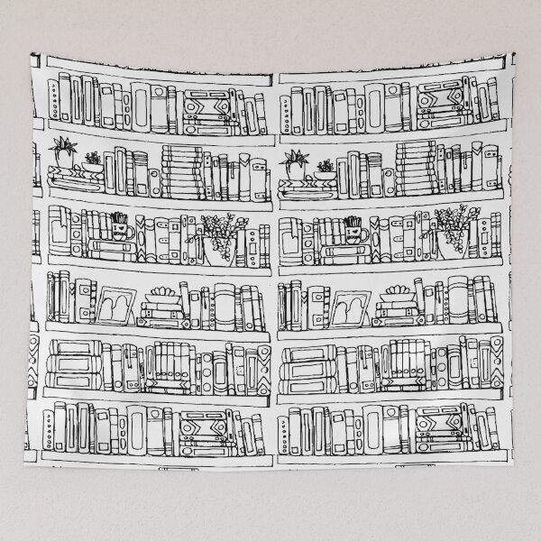 Item preview, Doodled Bookshelf designed and sold by CreateMayhem.