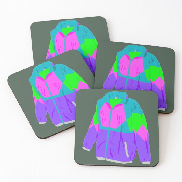 Item preview, Green and purple Colorful neon retro windbreaker designed and sold by SweetPeaVintage.