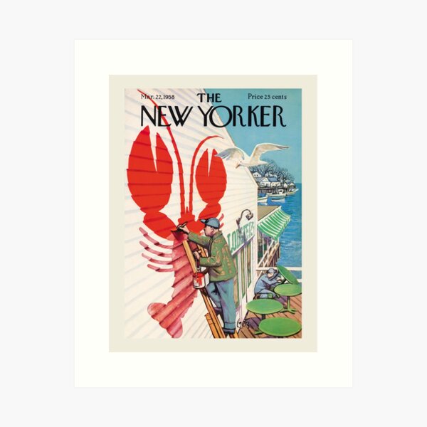 Cover of " The new Yorker" magazine. Mar. 22 1958. Art Print