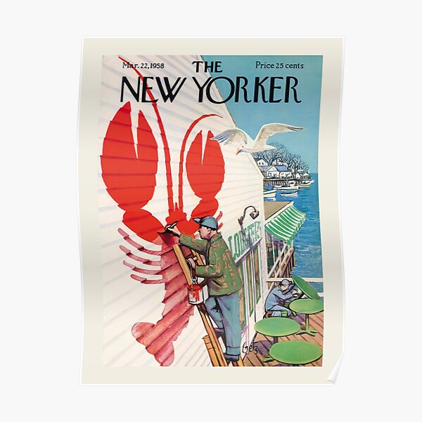 Cover of " The new Yorker" magazine. Mar. 22 1958. Poster