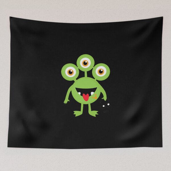 Item preview, recursos halloween green 3 eyed monste designed and sold by GertaMoritz.