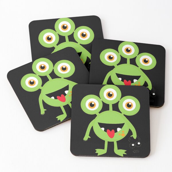 Item preview, recursos halloween green 3 eyed monste designed and sold by GertaMoritz.