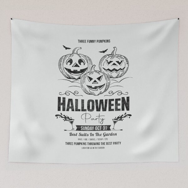 Item preview, Three pumpkins funny for halloween retro party. Retro pumpkins on Halloween designed and sold by RetroPack.