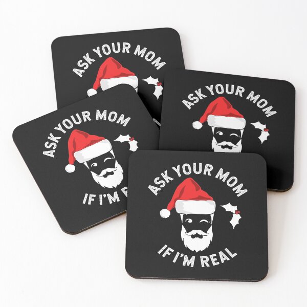 Item preview, Funny Christmas Ask Your Mom If I'm Real Santa Ugly designed and sold by TKsTees.