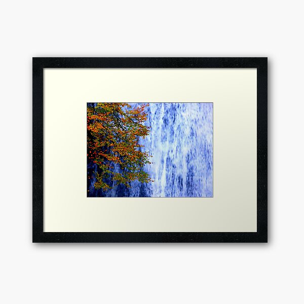 autumn waterfall 1 Framed Art Print