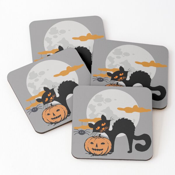 Item preview, Meow And Pumpkin Halloween Night designed and sold by Joyamotion.