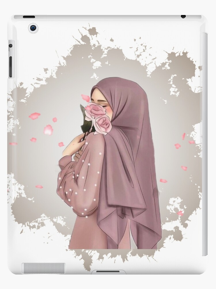 Beautiful Girl in Hijab Cartoon iPad Case & Skin for Sale by