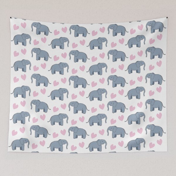 Item preview, Elephant with Heart Pattern designed and sold by kelnan.