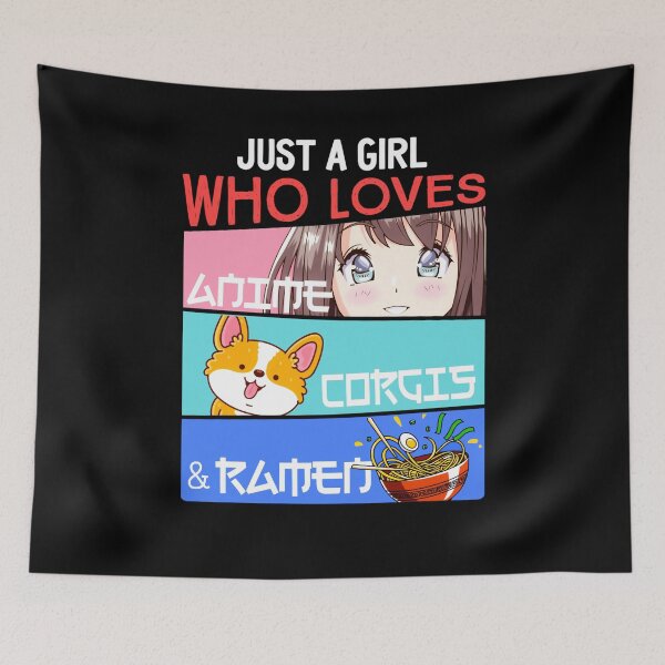 Item preview, Just A Girl Who Loves Anime Corgis Ramen Lover Kawaii Otaku designed and sold by HDankdesign.