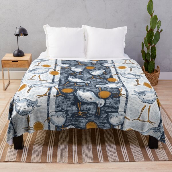 Item preview, Sunny Sandpipers Pattern | Navy w Stripes designed and sold by L Diane Johnson.