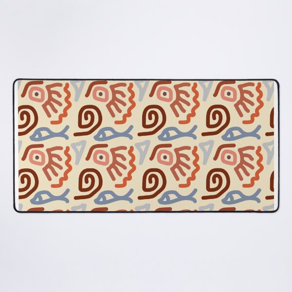 Item preview, Doodle pattern with fishes and shells designed and sold by Osting.